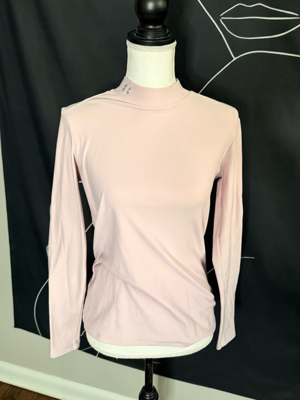 Under Armour Women's Long Sleeve Mock Neck Top - Light Pink
